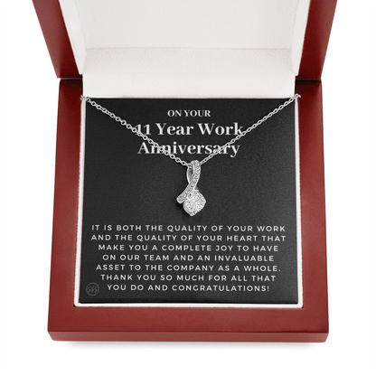 11 Year Job Anniversary Gift | Thank You Gift from Boss, Employee Work Appreciation, Co-Worker, Congrats, Years of Service AN11B