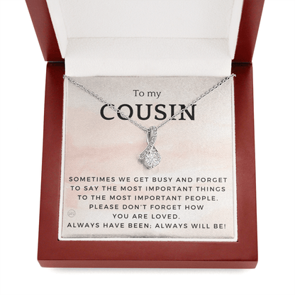 Gift for Cousin | Cousin Crew Necklace, Cousins and Best Friends, I Miss You Present, Gift for Birthday, Graduation, Thinking of You 2412B