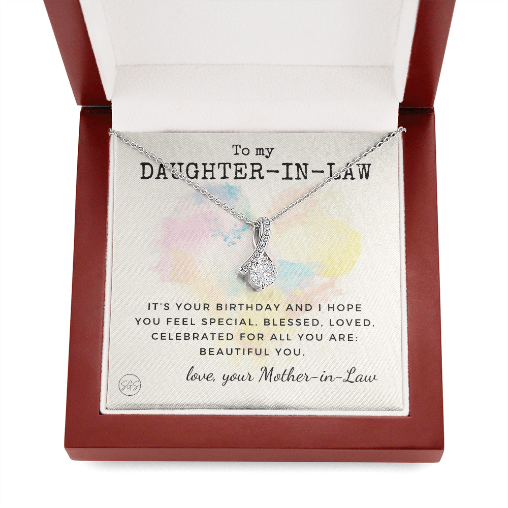Daughter in Law Gift | Future DIL, Bonus Daughter, From Mother in Law, Father in Law, In Laws, For the Bride, Son's Wife, Fiance 1012DILhb2bA
