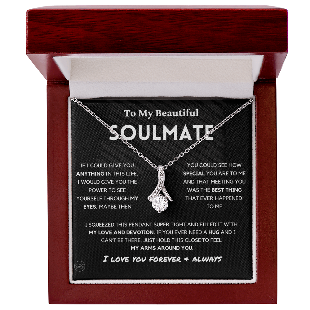 To My Beautiful Soulmate | Love Knot Necklace - Gift for Wife, Gift for Girlfriend, Gift for Fiance, Future Wife, Anniversary for Her 0503eB