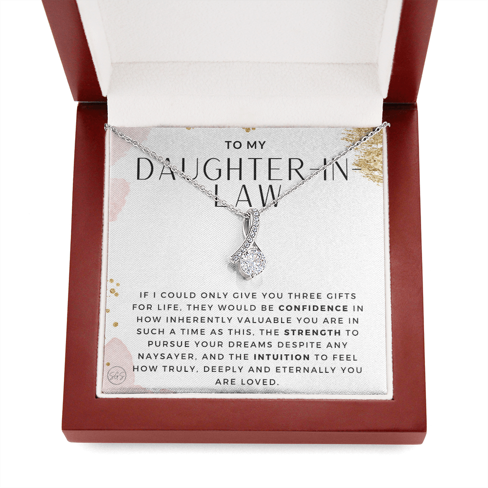 Daughter in Law Gift | Future DIL, Bonus Daughter, From Mother in Law, Father in Law, In Laws, For the Bride, Son's Wife, Fiance 1012DILcbA