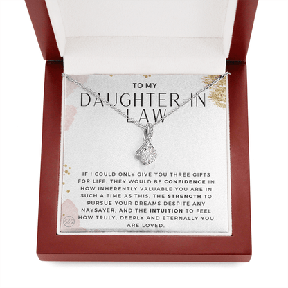 Daughter in Law Gift | Future DIL, Bonus Daughter, From Mother in Law, Father in Law, In Laws, For the Bride, Son's Wife, Fiance 1012DILcbA