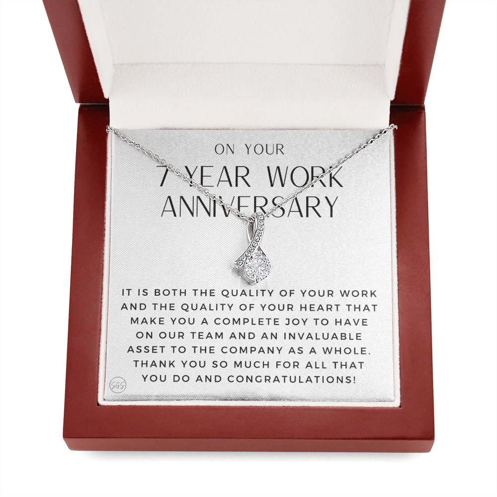 7 Year Job Anniversary Gift | Thank You Gift from Boss, Employee Work Appreciation, Co-Worker, Congrats, Years of Service WA7b