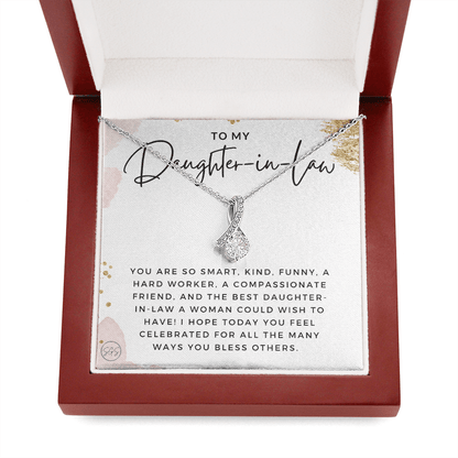 Daughter in Law Gift | Future DIL, Bonus Daughter, From Mother in Law, Father in Law, In Laws, For the Bride, Son's Wife, Fiance 1012DILbbA