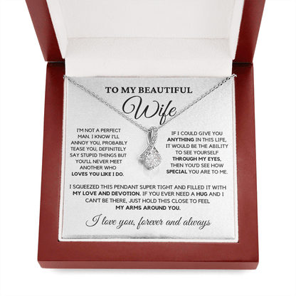 Romantic Gift for Wife - No One Loves You Like I Do | Anniversary Gift from Husband, Valentine's Day Present, Alluring Beauty Necklace