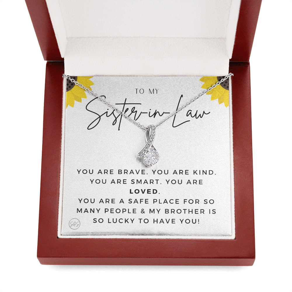 Sister-in-Law Gifts | Husband's Sister, Wife's Sister, Christmas Gift for Sister in Law, Birthday, Wedding, Future Sister Necklace 1103hBA