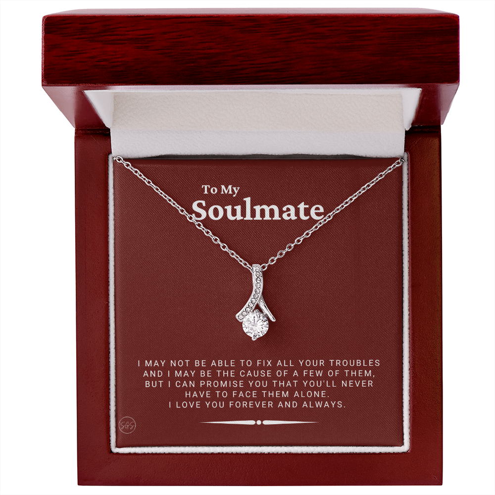 FOREVER AND ALWAYS SILVER LOVE KNOT NECKLACE - Gift for Soulmate, Romantic Gift for Wife, Gift for Girlfriend, 10 Year Anniversary Pendant