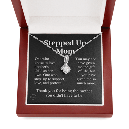 Stepped Up Mom | Gift for Stepmom, Bonus Mom, Stepmother, Grandma, Second Mama, From Step Daughter Son, Mother's Day, Birthday, Foster 125gB