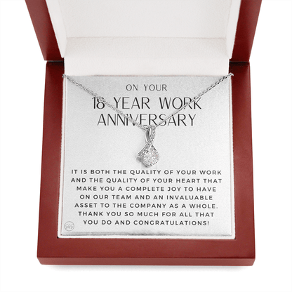 18 Year Job Anniversary Gift | Thank You Gift from Boss, Employee Work Appreciation, Co-Worker, Congrats, Years of Service WA18b