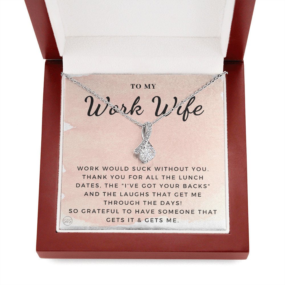 Work Wife Gift | Best Friend at the Office, Christmas, Favorite Co-Worker, Work, Job Anniversary, Employee, Boss, Small Business, Thank You, Bestie Funny 1029waBA