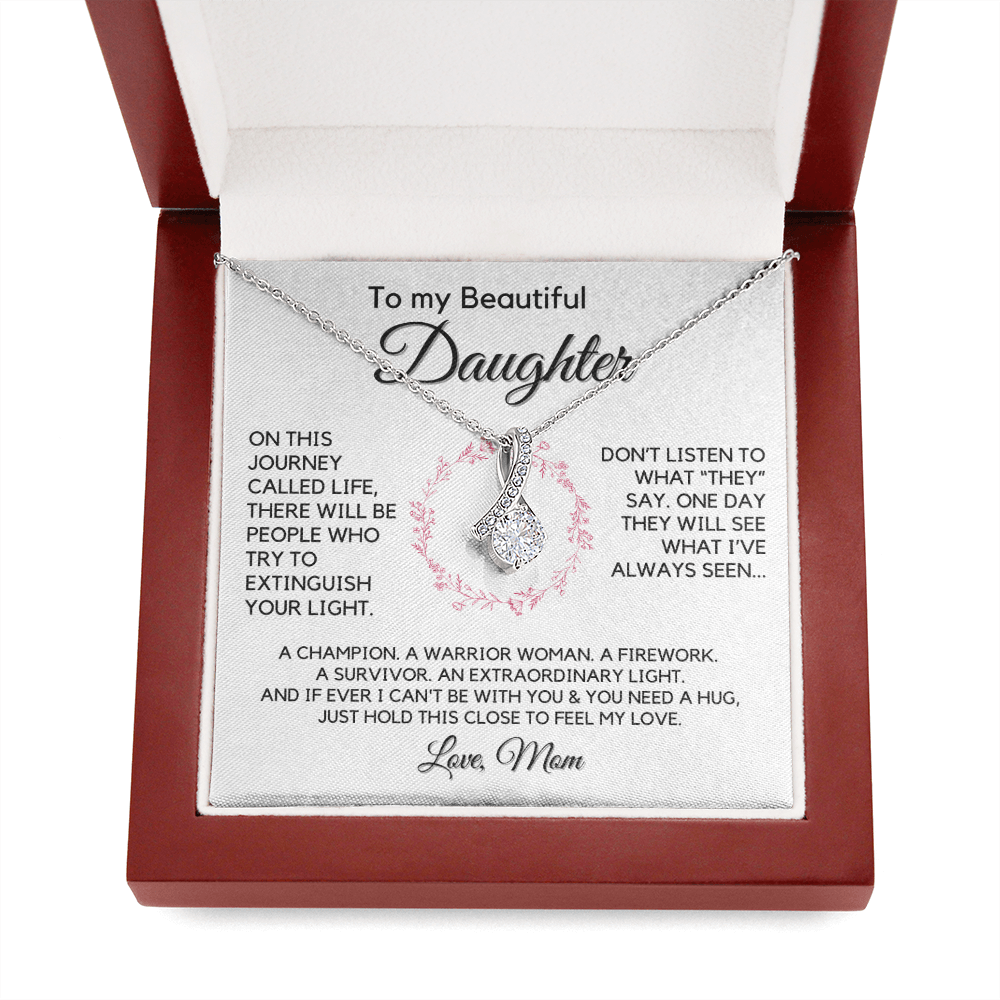 Gift for Daughter From Mom | My Beautiful Girl, Birthday, Graduation, Christmas Present, From Mother, Stepmom, Gift for Teen Girl, Adult Daughter, Adult Baptism, Confirmation, Mother's Day 1118-10B