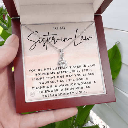 Sister-in-Law Gifts | Husband's Sister, Wife's Sister, Christmas Gift for Sister in Law, Birthday, Wedding, Future Sister Necklace 1103aBA