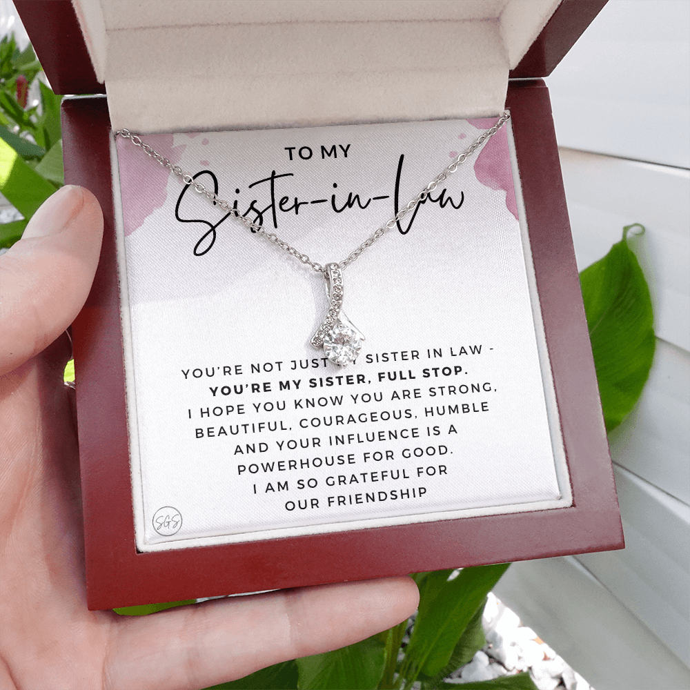 Sister-in-Law Gifts | Husband's Sister, Wife's Sister, Christmas Gift for Sister in Law, Birthday, Wedding, Future Sister Necklace 1103bBA