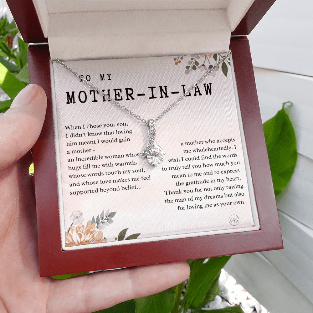 Personalized Knot Necklace for Your Mother-in-law | Mother's Day Gift, From Daughter-in-Law, Mother in Love MIL7b