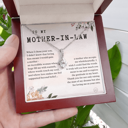 Personalized Knot Necklace for Your Mother-in-law | Mother's Day Gift, From Daughter-in-Law, Mother in Love MIL7b