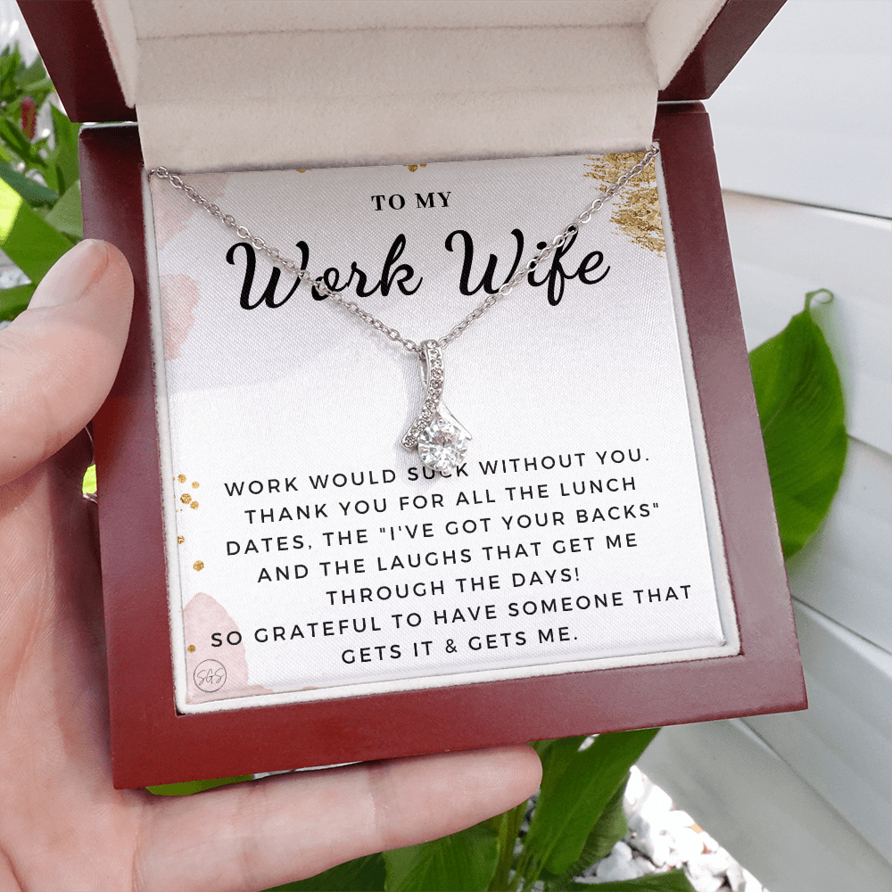 Work Wife Gift | Best Friend at the Office, Christmas, Favorite Co-Worker, Work, Job Anniversary, Employee, Boss, Small Business, Thank You, Bestie Funny 1029wbBA