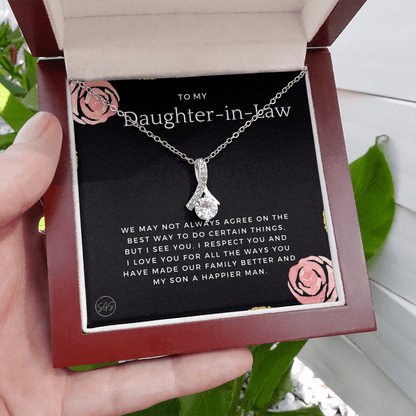 Daughter in Law Gift | Future DIL, Bonus Daughter, From Mother in Law, Father in Law, In Laws, For the Bride, Son's Wife, Fiance 1012DILebA