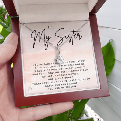 Gift for My Sister | You Are My Person, Thank You, Birthday, Sisters, Wedding, Christmas Gift to Sister From Sister, Sister-in-Law 1113fBA