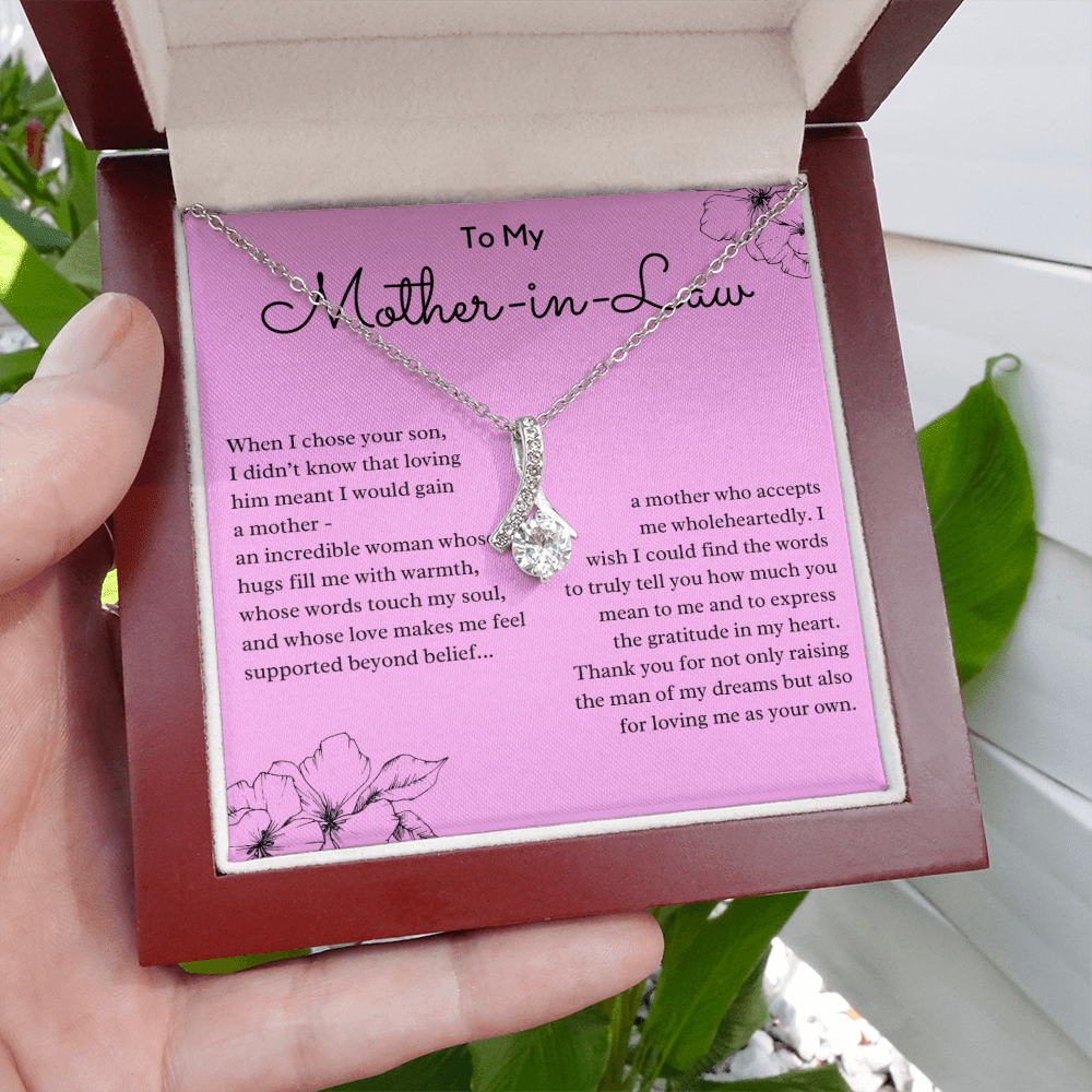 Personalized Knot Necklace for Your Mother-in-law | Mother's Day Gift, From Daughter-in-Law, Mother in Love MIL3b