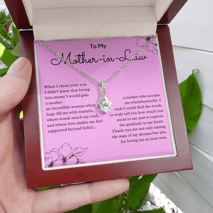 Personalized Knot Necklace for Your Mother-in-law | Mother's Day Gift, From Daughter-in-Law, Mother in Love MIL3b