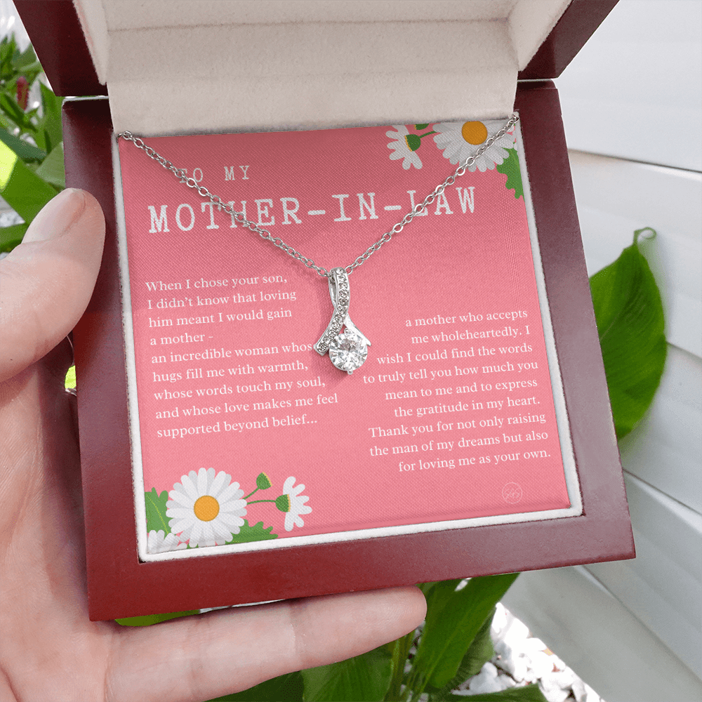 Personalized Knot Necklace for Your Mother-in-law | Mother's Day Gift, From Daughter-in-Law, Mother in Love MIL8b