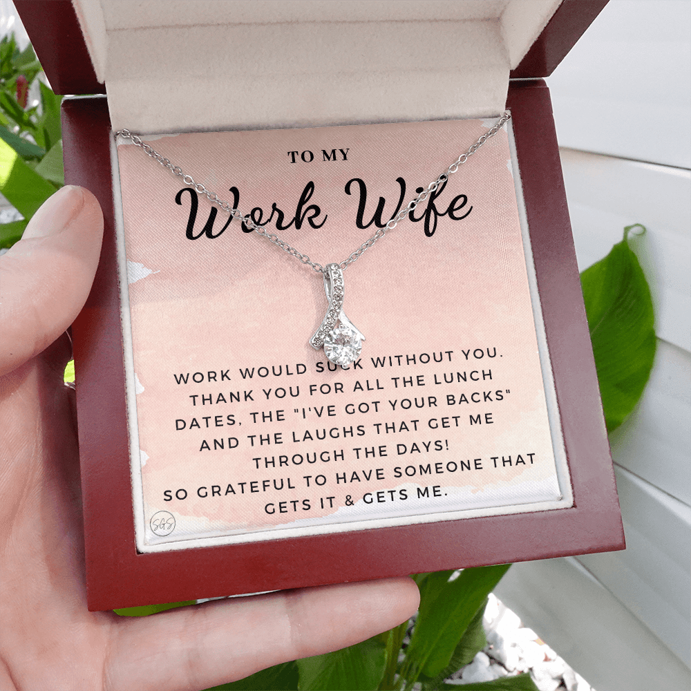 Work Wife Gift | Best Friend at the Office, Christmas, Favorite Co-Worker, Work, Job Anniversary, Employee, Boss, Small Business, Thank You, Bestie Funny 1029waBA