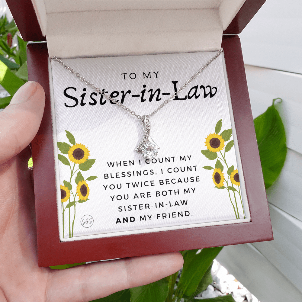 Sister-in-Law Gifts | Husband's Sister, Wife's Sister, Christmas Gift for Sister in Law, Birthday, Wedding, Future Sister Necklace 1103dBA