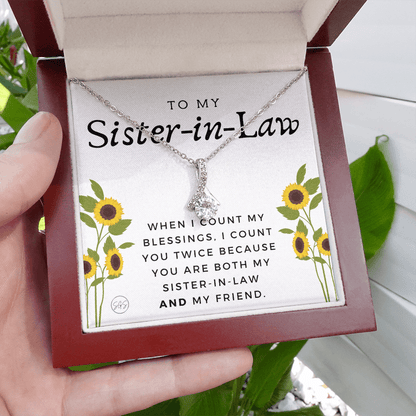 Sister-in-Law Gifts | Husband's Sister, Wife's Sister, Christmas Gift for Sister in Law, Birthday, Wedding, Future Sister Necklace 1103dBA