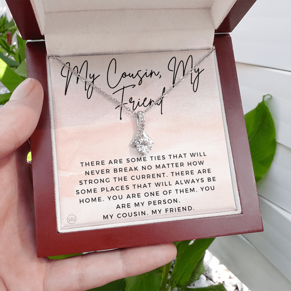 Gift for Cousin | Cousin Crew Necklace, Cousins and Best Friends, I Miss You Present, Gift for Birthday, Graduation, Thinking of You 2413aB