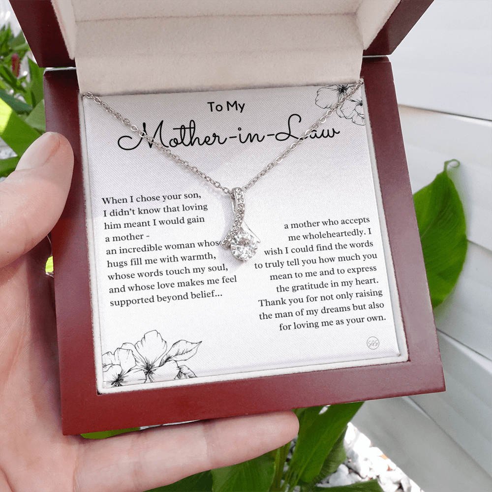 Personalized Knot Necklace for Your Mother-in-law | Mother's Day Gift, From Daughter-in-Law, Mother in Love MIL1b