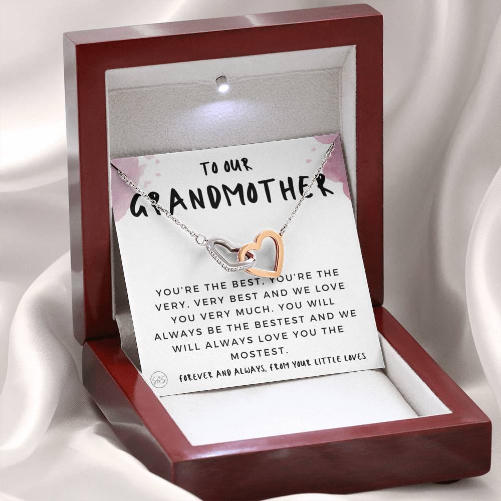 0928 Grandmother From Kids Hearts Necklace