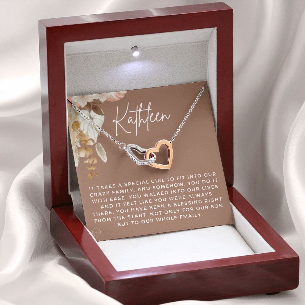 Custom Son's Girlfriend Gift | Personalized Name Necklace Gift, Christmas Gift For Sons Girlfriend, Birthday Gift for Her, Cute Small Gift