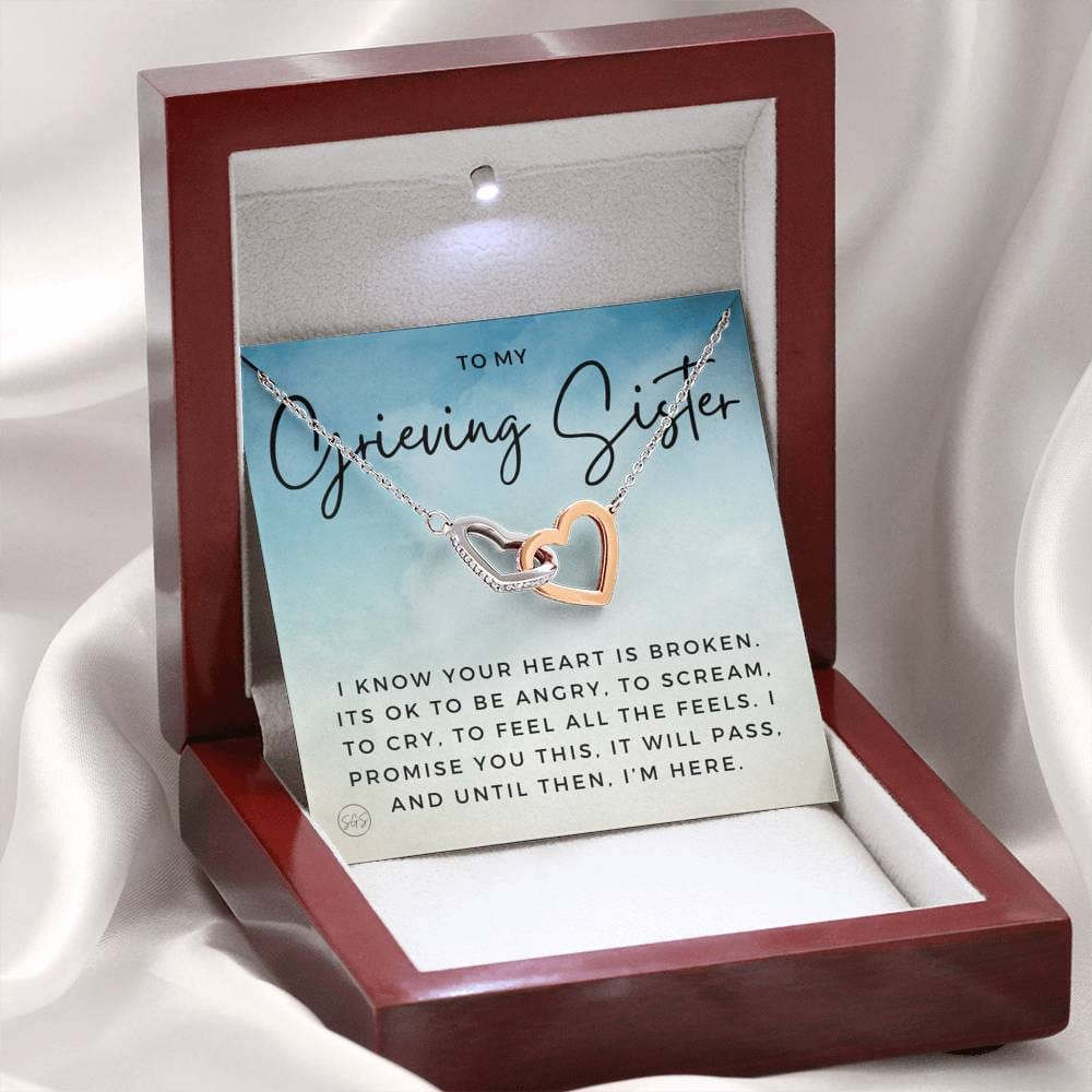 grieving sister 0709c Hearts Necklace