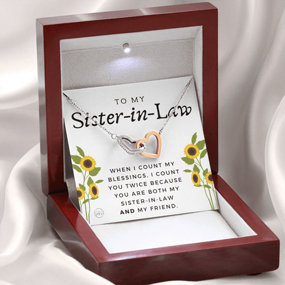 Sister-in-Law Gifts | Husband's Sister, Wife's Sister, Christmas Gift for Sister in Law, Birthday, Wedding, Future Sister Necklace 1103dHA