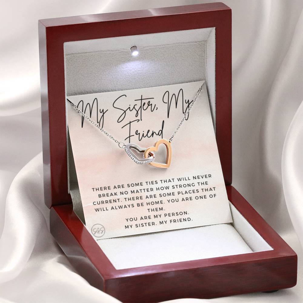 0625B My Sister, My Friend Hearts Necklace