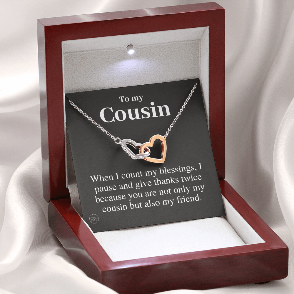 Gift for Cousin | Cousin Crew Necklace, Cousins and Best Friends, I Miss You Present, Gift for Birthday, Graduation, Thinking of You 2409H
