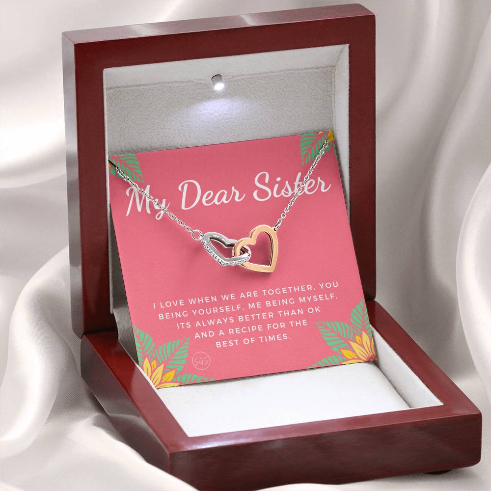 Dear Sister 0706K Hearts Necklace