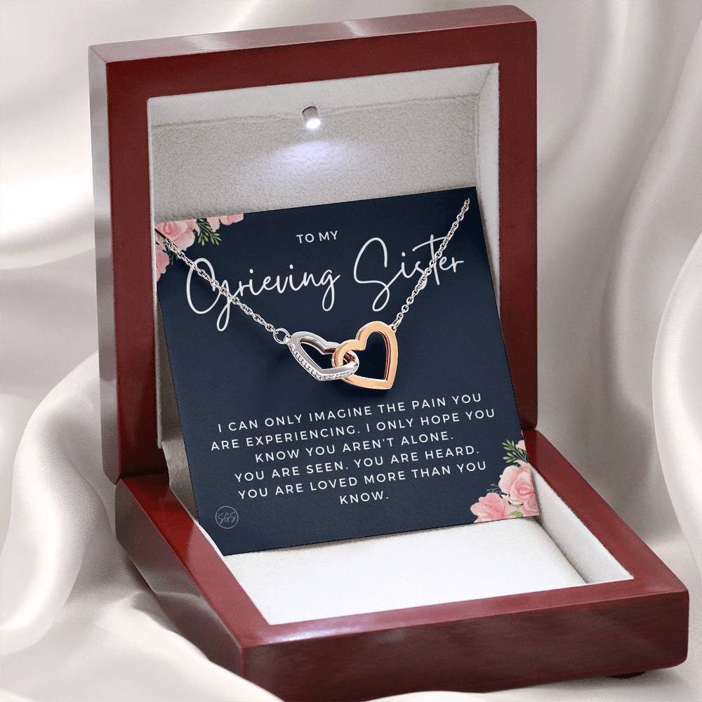 grieving sister 0709g Hearts Necklace