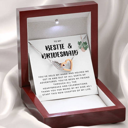 Bestie Bridesmaid 0712e Hearts Necklace