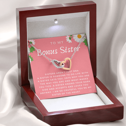 Bonus Sister Gift | Sister in Law Gift, Best Friend Necklace, Roommate, Step Sister, Christian, Birthday 25th, 16th, 30th, Christmas 1104bHA
