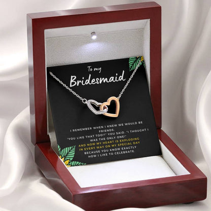 BridesmaidHeartExploding Hearts Necklace