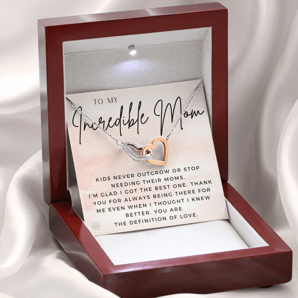 For An Incredible Mom | Gift for Mom, Christmas Gift, Mother's Day Necklace, From Daughter, Gift for New Mom, Pregnant Sister Gift 1112eHA