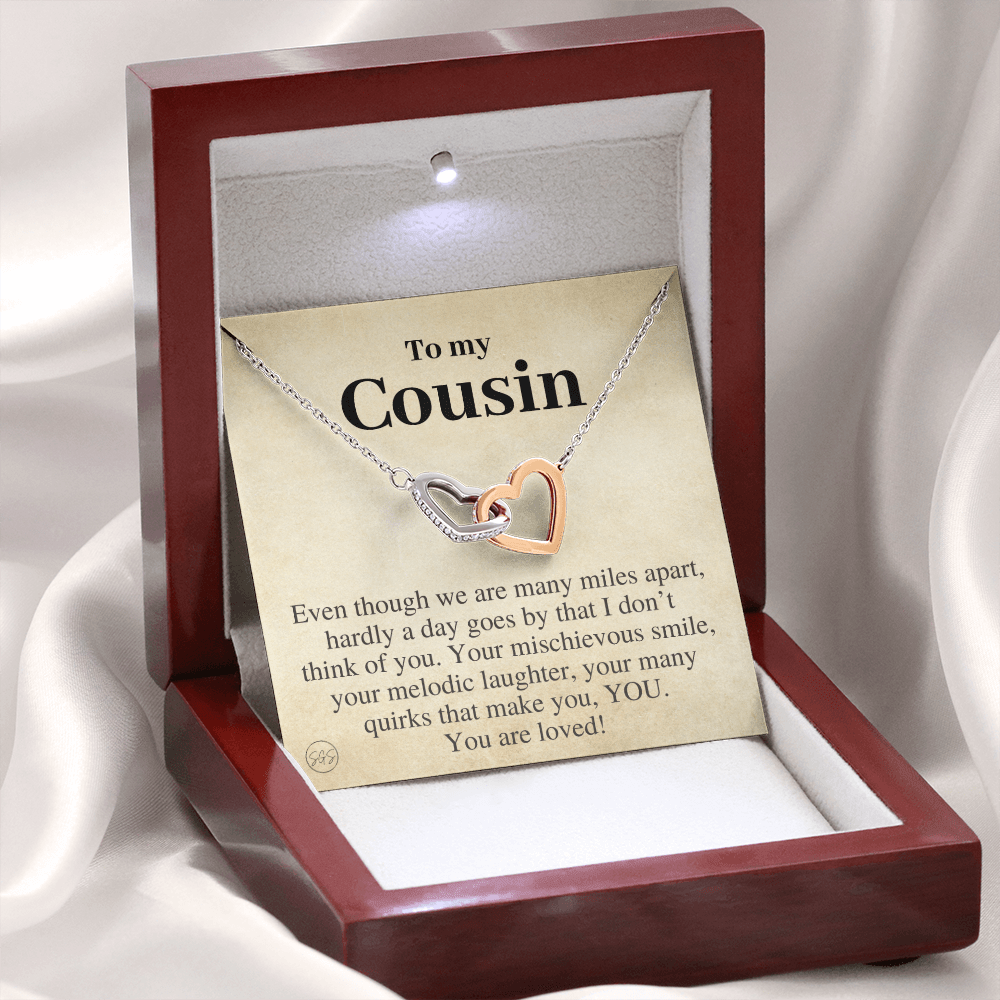 Gift for Cousin | Cousin Crew Necklace, Cousins and Best Friends, I Miss You Present, Gift for Birthday, Graduation, Thinking of You 2415H