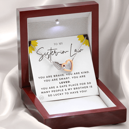 Sister-in-Law Gifts | Husband's Sister, Wife's Sister, Christmas Gift for Sister in Law, Birthday, Wedding, Future Sister Necklace 1103hHA