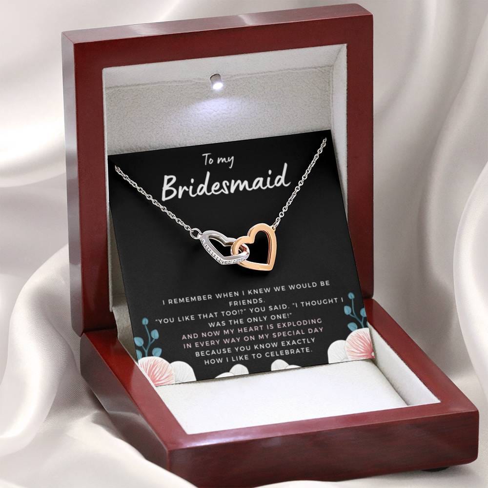 BridesmaidHeartExploding3 Hearts Necklace