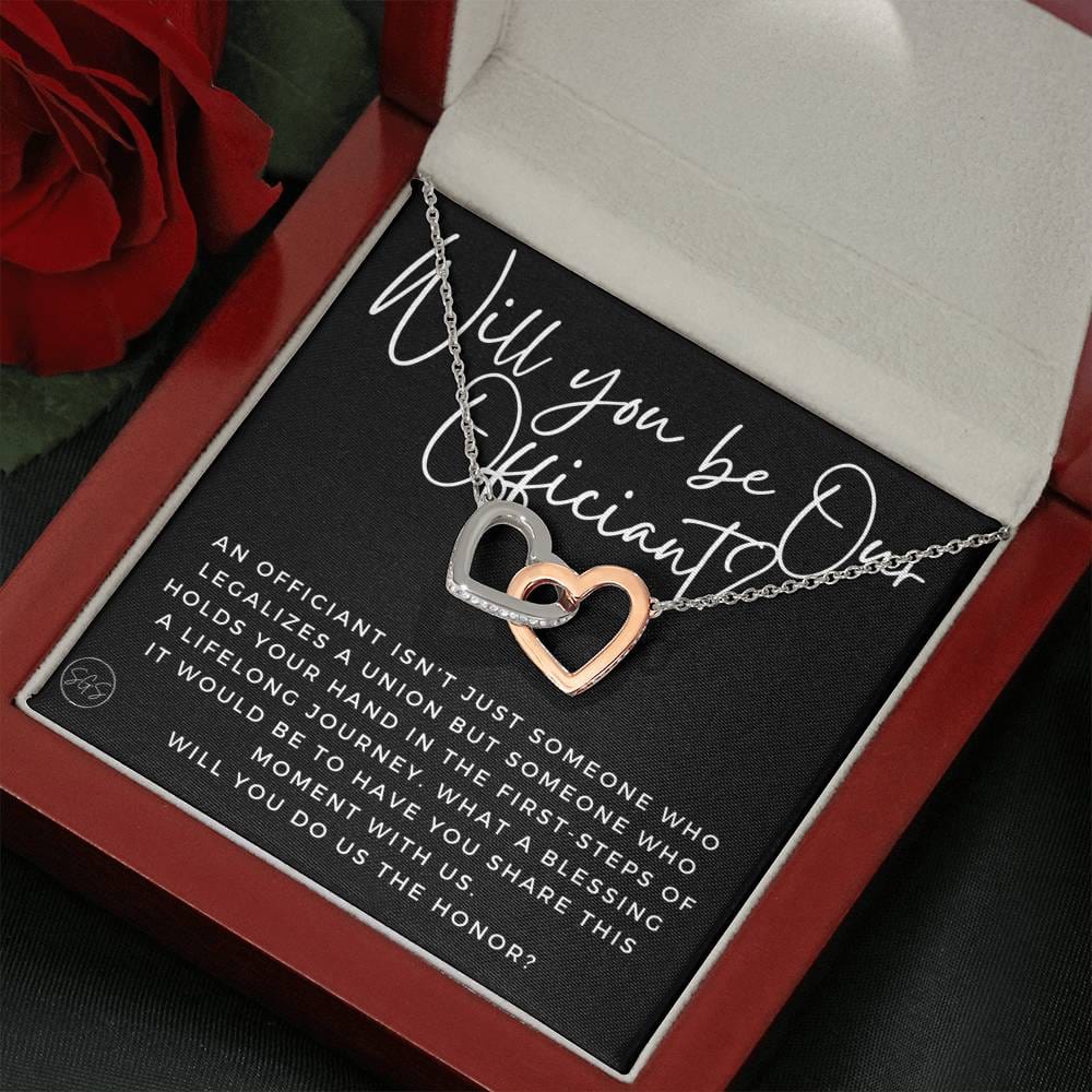 Wedding Officiant Proposal Gift | Stuff Gina Says, Will You Marry Us? Will You Be Our Officiant? For Friends, Best Friend Bestie Necklace Bridal Party 0817cH