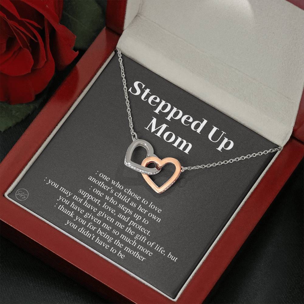 Stepped Up Mom | Stuff Gina Says, Gift for Stepmom, Bonus Mom, Stepmother, Grandma, Second Mama, From Step Daughter Son, Christmas, Birthday, Foster 1105aH