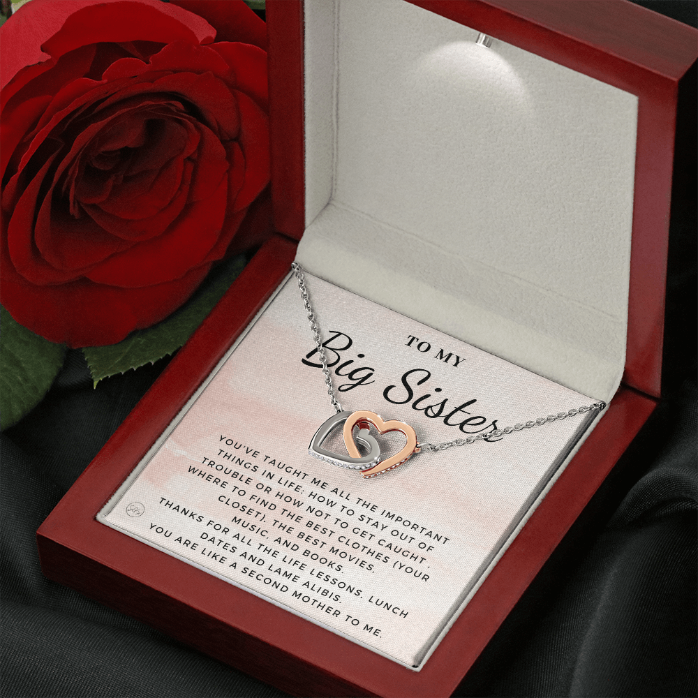 Big Sister Gift | Necklace for Older Sister, Christmas Idea, Birthday Present from Younger Sister, Best Big Sis, Heartfelt & Cute 1111eHA