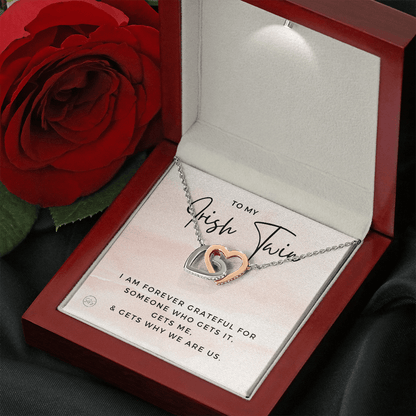 To My Irish Twin | My Sister Gets Me, Sisters Gift, Almost Twins, Best Friend Necklace, Gift From Sister, Grateful, Cute, Jewelry 0628HhA
