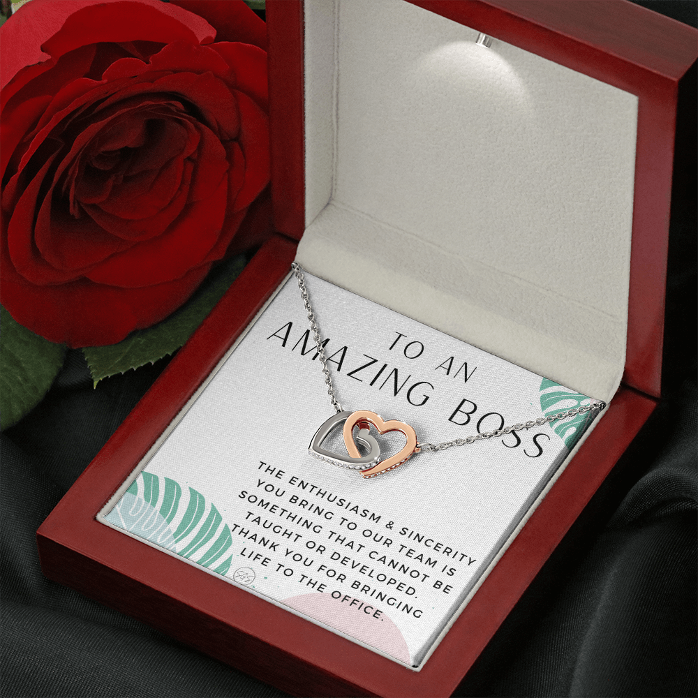 Gift for an Amazing Boss - Thank You Gift, Office Gift, Boss' Day Necklace 1215bjH